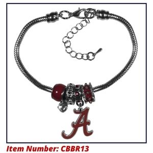 NWT Alabama Crimson Tide Euro Bead Bracelet